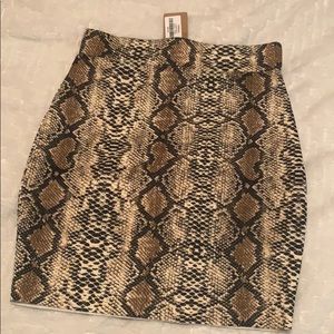 Snake skin print mini skirt